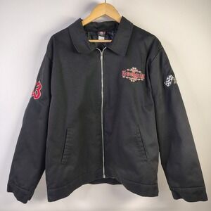 Lucky 13 Work Jacket Mens XL Black Grease Gas and Glory Embroidered Devil Zip